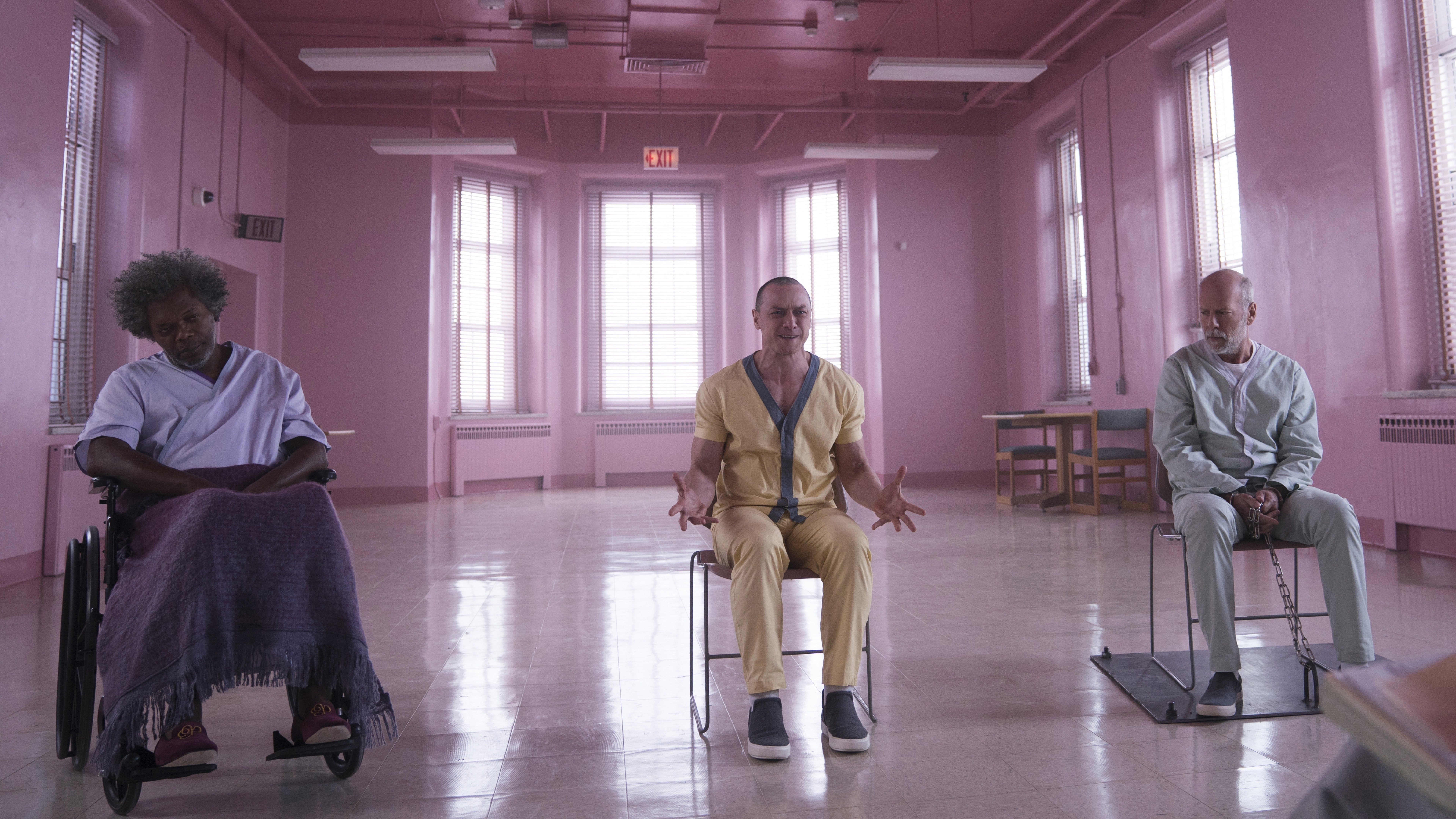 Glass Samuel L Jackson James McAvoy Bruce Willis 2k 4k 5k 8k