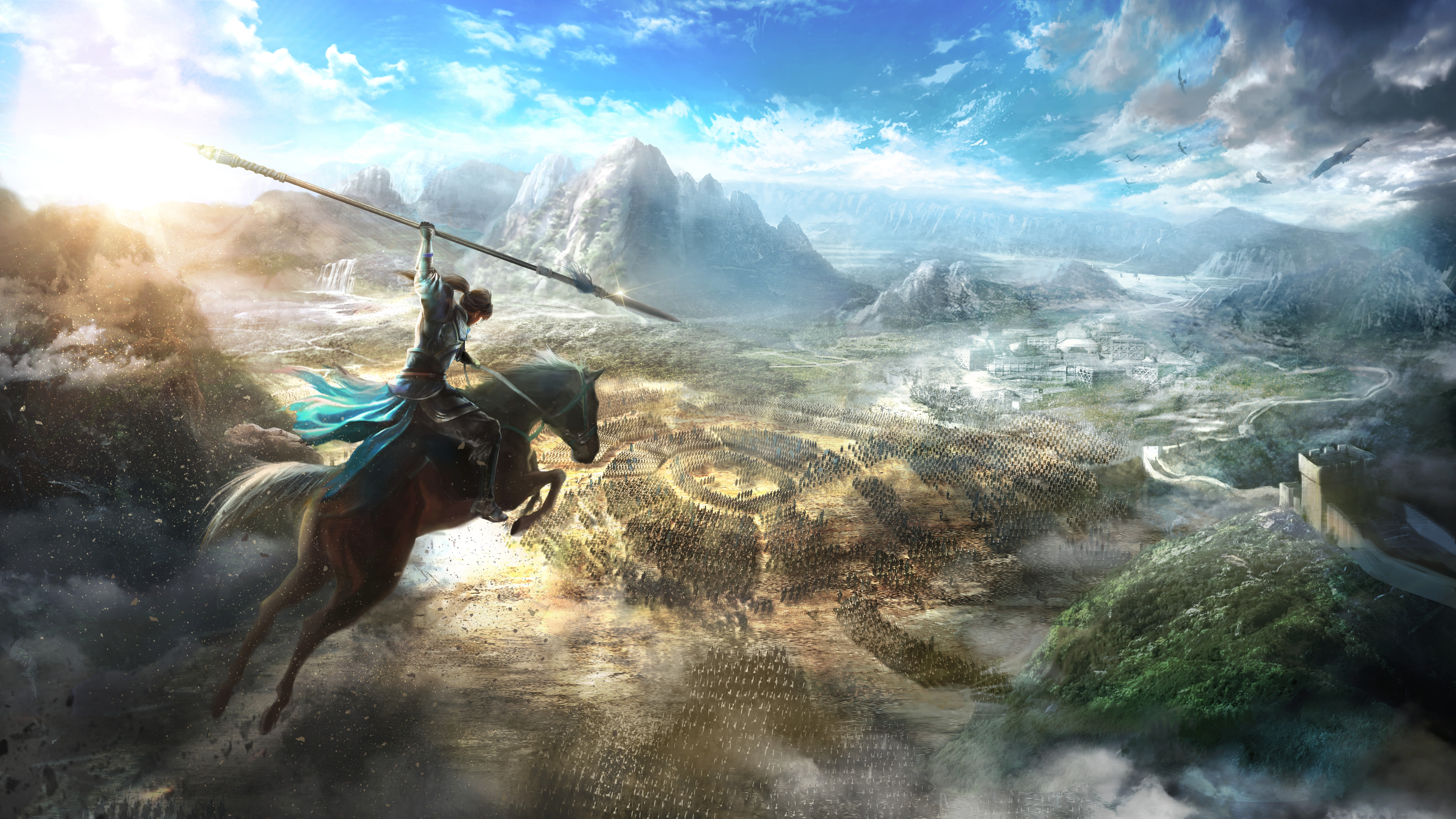 male warrior character holding sphere riding on horse Dynasty Warriors 8 2k 4k 5k 8k