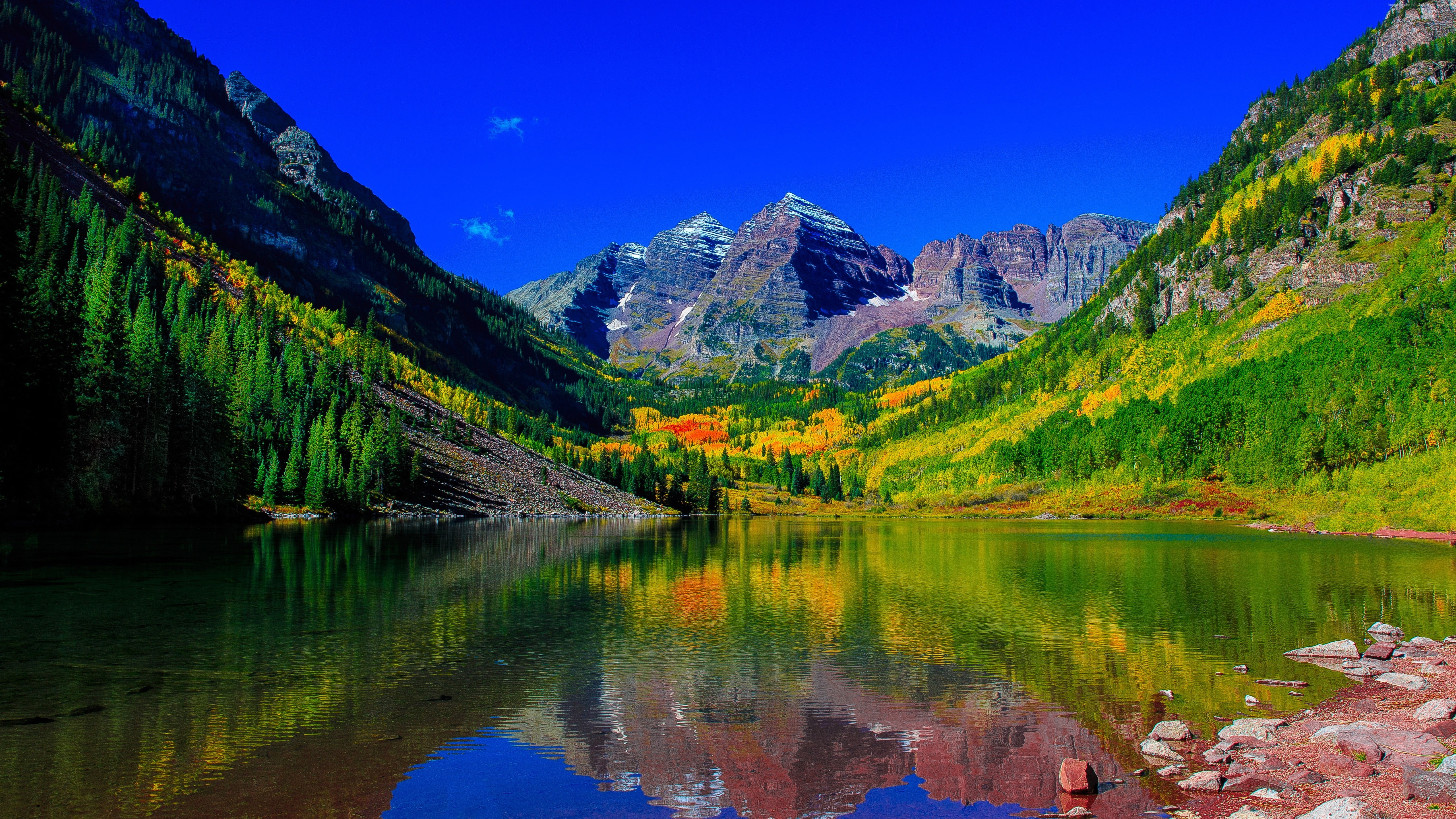 mount Maroon Bells river colorado 2k 4k 5k