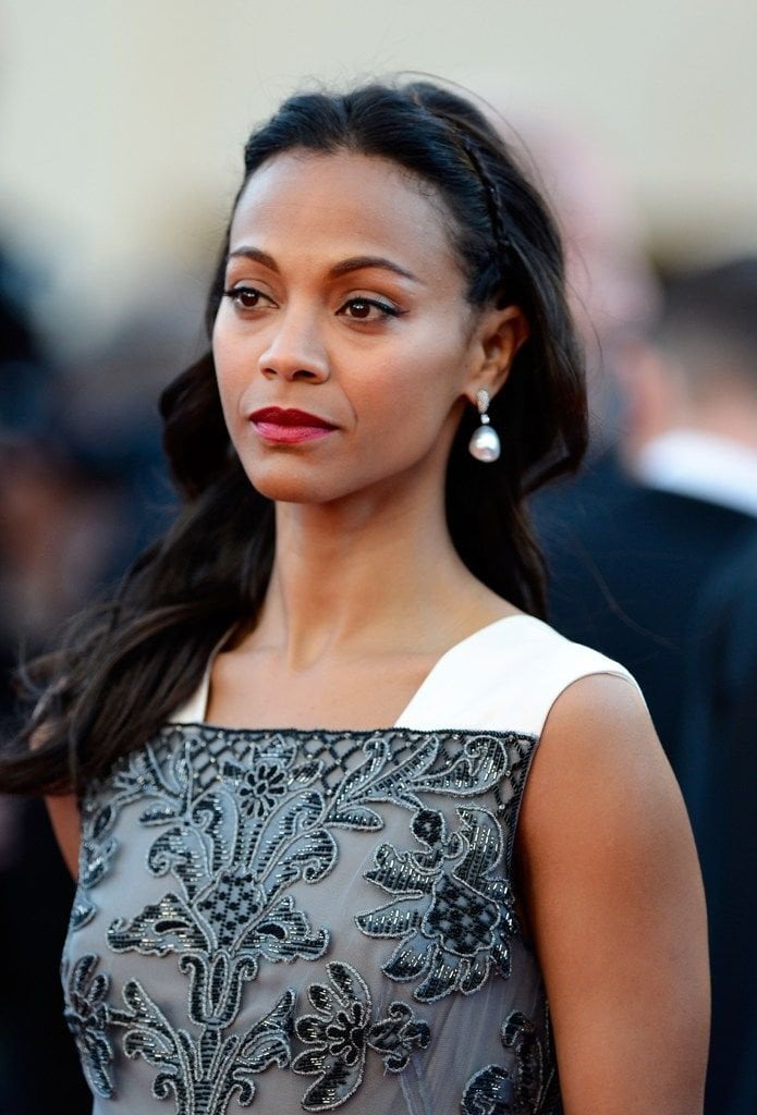 Zoe saldana at a Cannes red carpet actress celebrity
