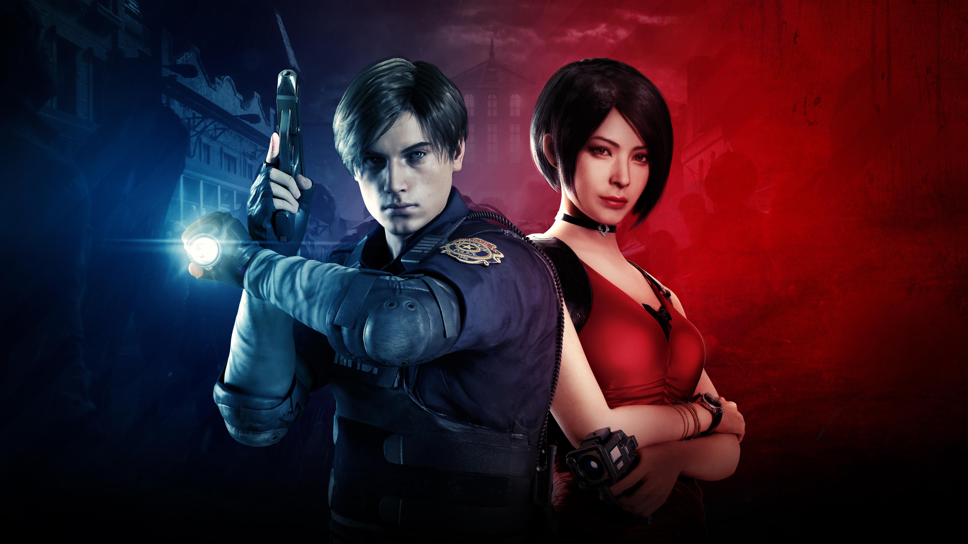 Leon Kennedy and Ada Wong. resident evil 2 2k 4k