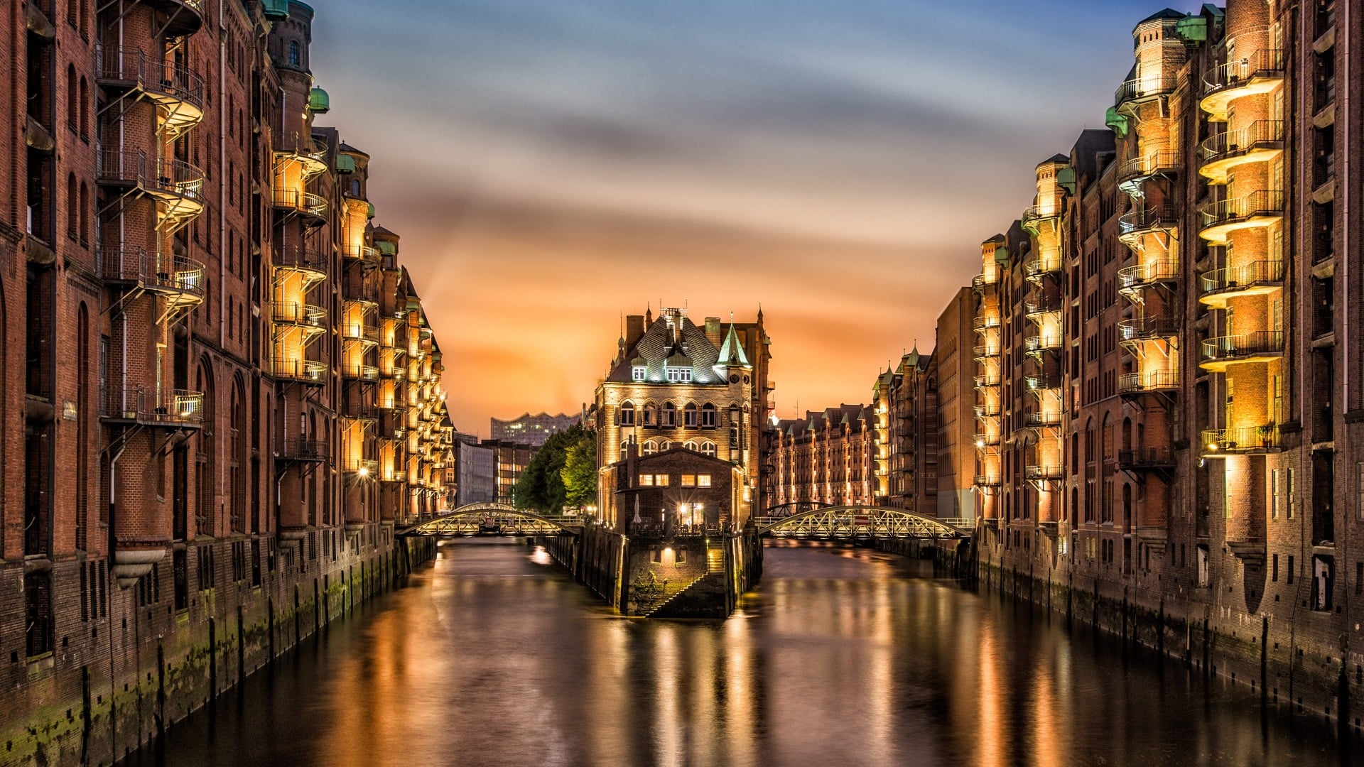 Hamburg Architecture Landscape Scenery 2k
