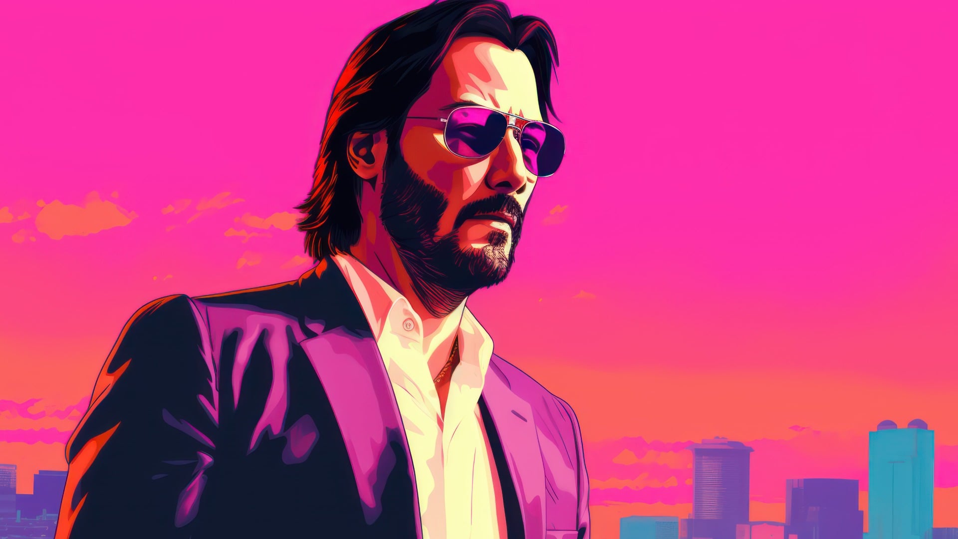 Keanu Reeves In Gta Vice City 2k