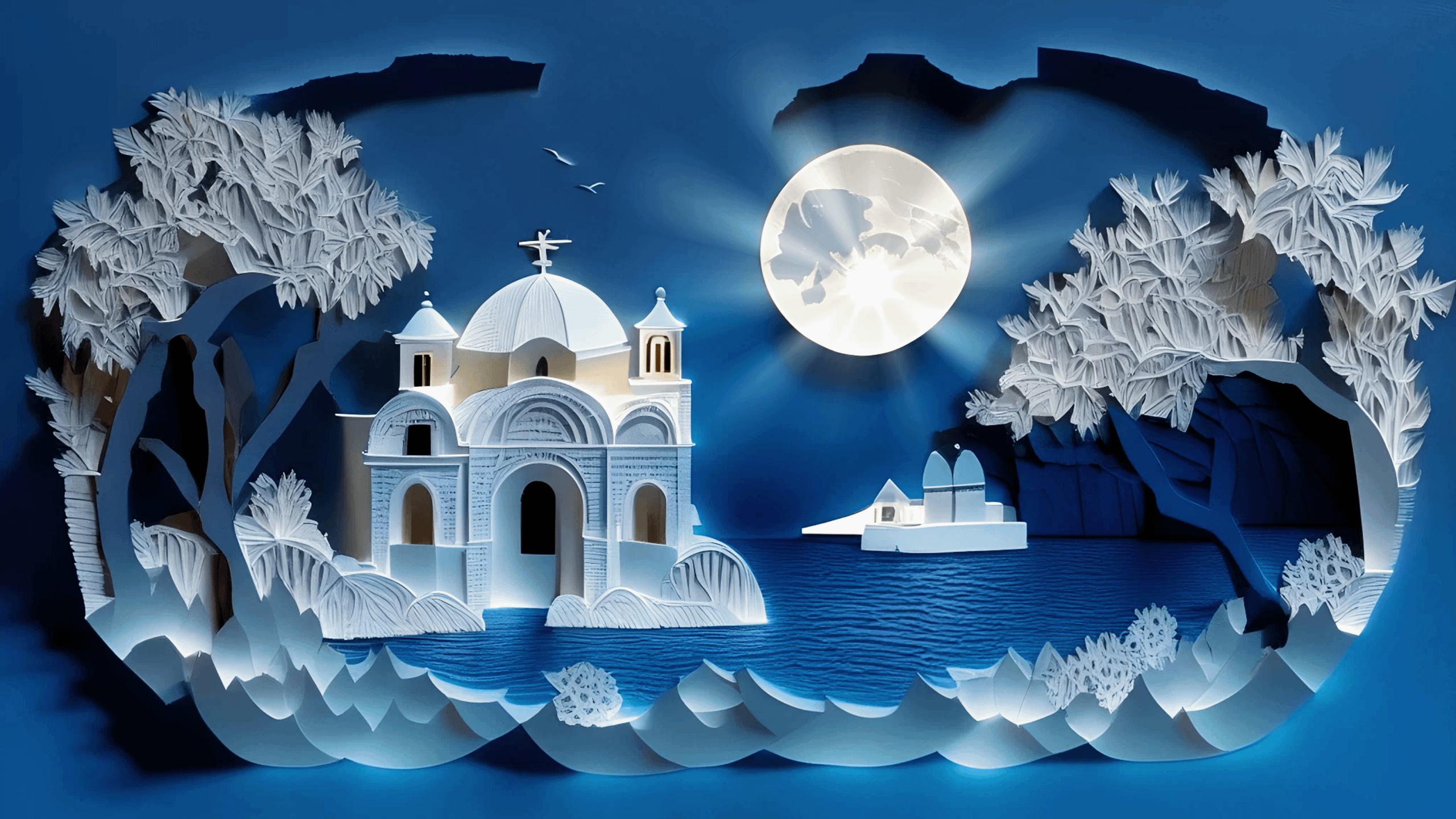 Greek island on paper 2k