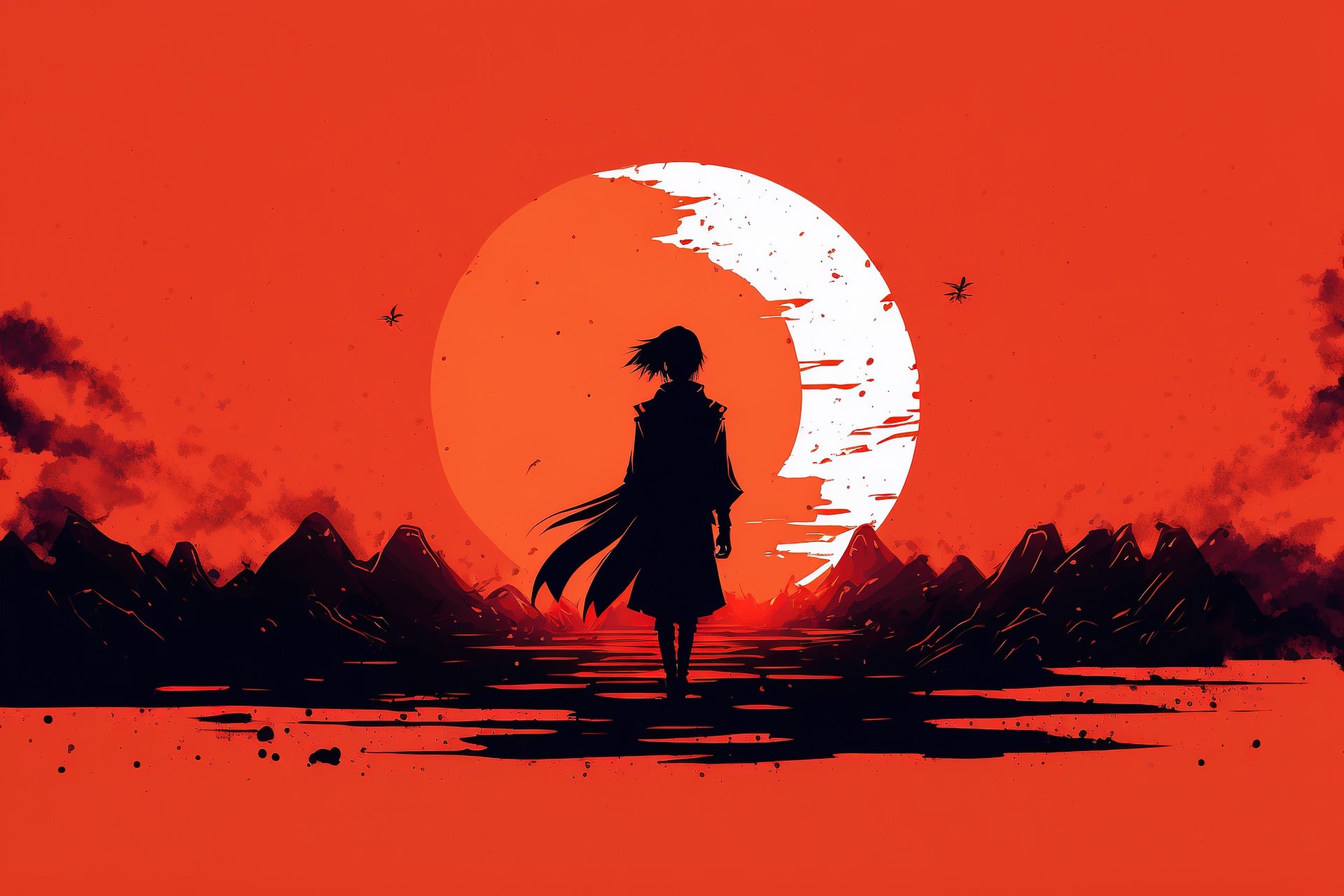 Anime Sunset Wallpaper 2k