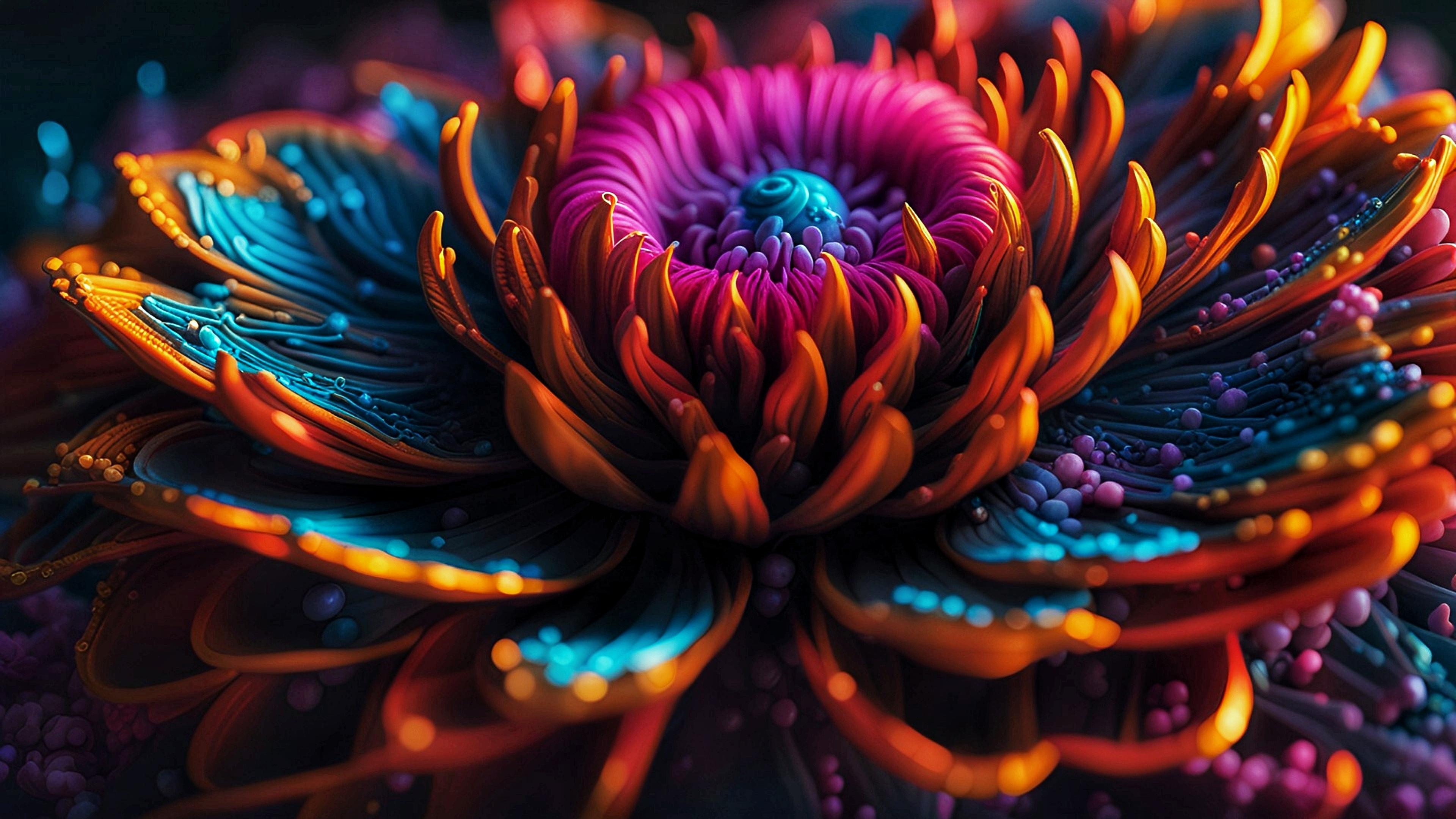 Fractal Flower Wallpaper 2k 4k